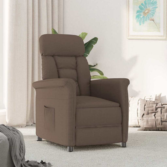 Sessel mit Liegefunktion Braun Dunkelbraun 70.5 x 96.5 x 95 cm