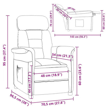 Relaxsessel Hellgrau Hellgrau 70.5 x 96.5 x 95 cm Stoff