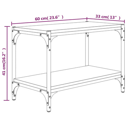 TV-Schrank Grau Sonoma 60x33x41 cm Holzwerkstoff und Stahl