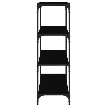 Bücherregal Schwarz 60x33x100 cm Holzwerkstoff und Stahl