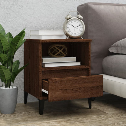 Nachttische 2 Stk. Braun Eichen-Optik 40x35x50 cm