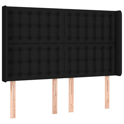 Boxspringbett mit Matratze Schwarz 140x190 cm Stoff