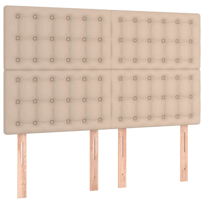 Boxspringbett Matratze Cappuccino-Braun 140x190cm Kunstleder
