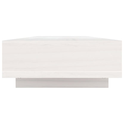 Monitorständer Weiß 100x27x14 cm Massivholz Kiefer