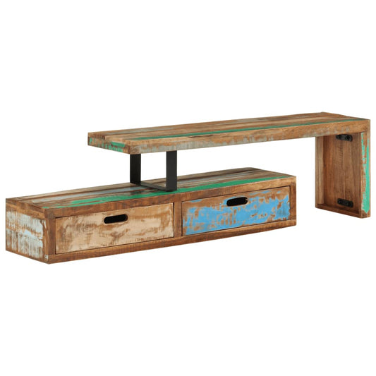 TV-Ständer (118-200) x 30 x 40 cm Massivholz Altholz