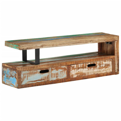 TV-Ständer (118-200) x 30 x 40 cm Massivholz Altholz