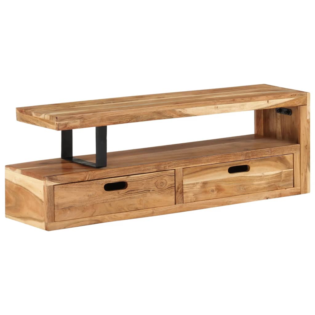 TV-Ständer (118-200) x 30 x 40 cm Massivholz Akazie