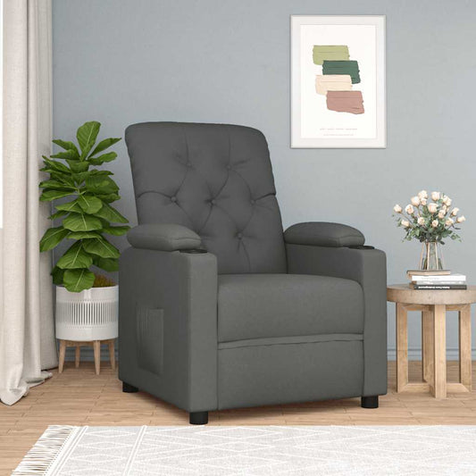 Relaxsessel, Stoff, Dunkelgrau