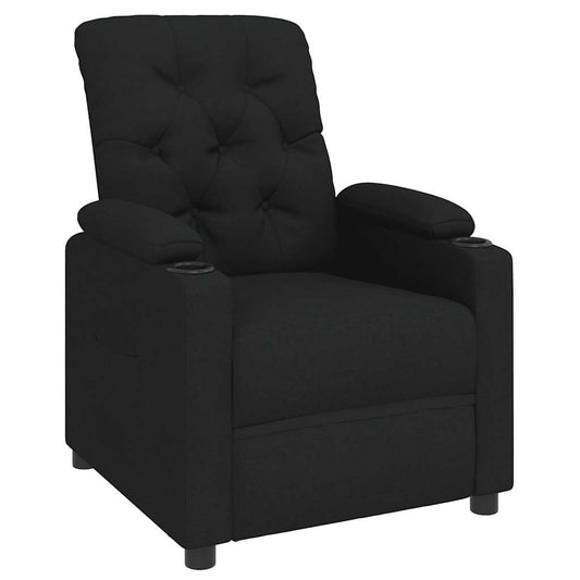 Relaxsessel, schwarzer Stoff
