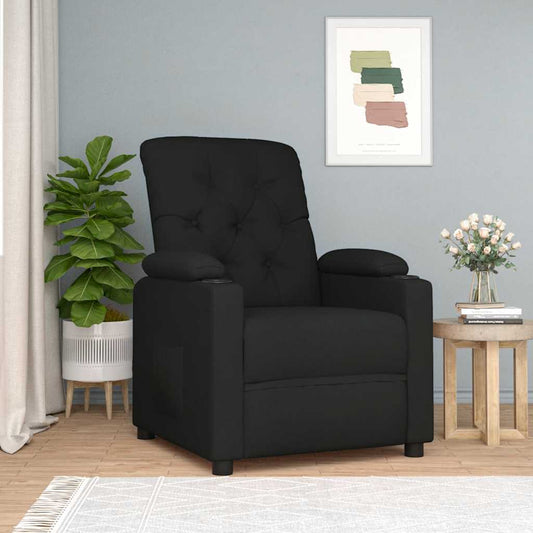 Relaxsessel, schwarzer Stoff