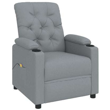 Massage-Relaxsessel, hellgrauer Stoff