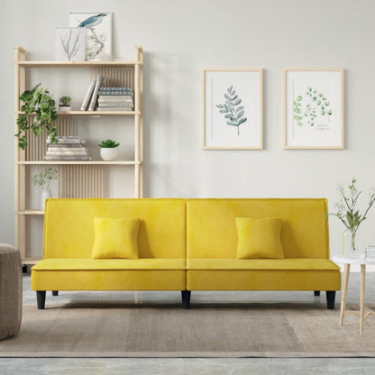 Schlafsofa Gelb Samt