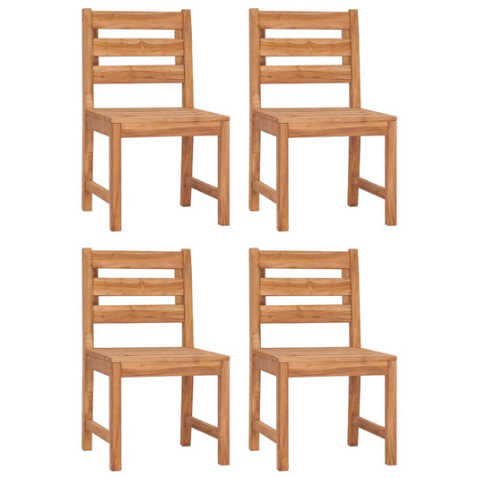 Gartenstühle 4 Stk. Massivholz Teak