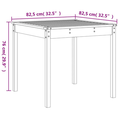 3-tlg. Garten-Bistro-Set Weiß Massivholz Kiefer
