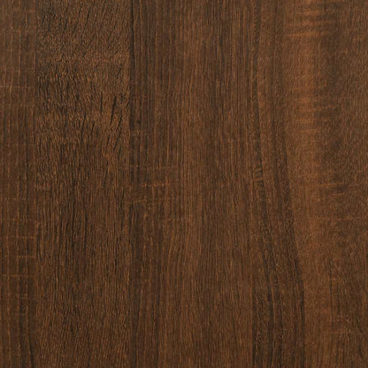 Plattenschrank Braun Eichen-Optik 121x38x48 cm Holzwerkstoff