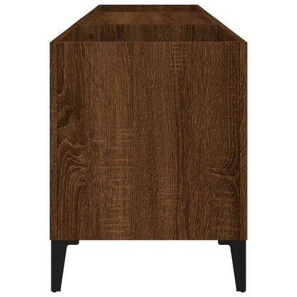Plattenschrank Braun Eichen-Optik 121x38x48 cm Holzwerkstoff