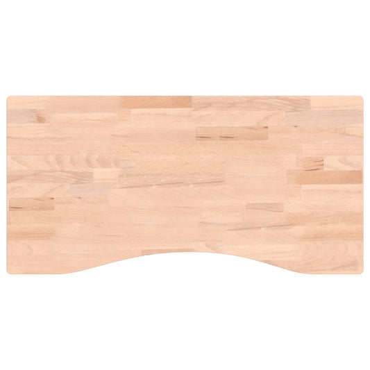 Schreibtischplatte 80x(36-40)x2,5 cm Massivholz Buche