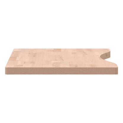Schreibtischplatte 80x(36-40)x2,5 cm Massivholz Buche