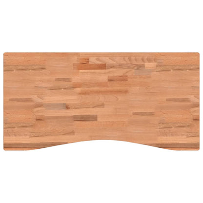Schreibtischplatte 100x(45-50)x2,5 cm Massivholz Buche