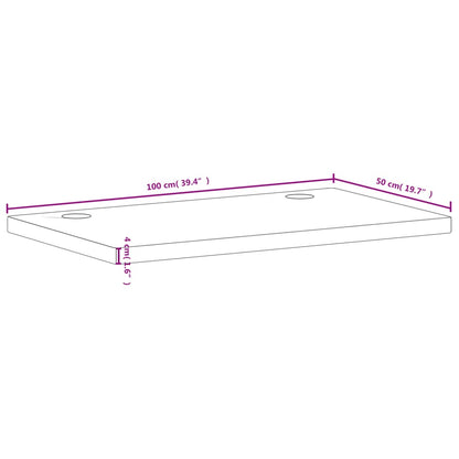 Schreibtischplatte 100x50x4 cm Massivholz Buche