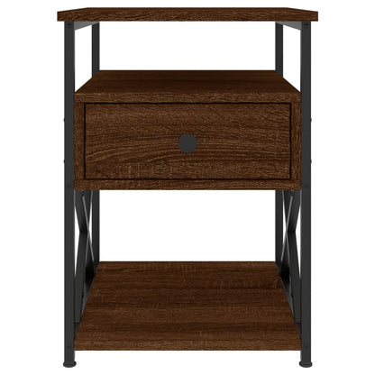 Nachttische 2 Stk. Braun Eichen-Optik 40x42x55 cm Holzwerkstoff