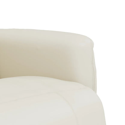 Relaxsessel mit Fußteil Creme Kunstleder