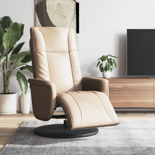 Relaxsessel mit Fußteil Cappuccino-Braun Kunstleder