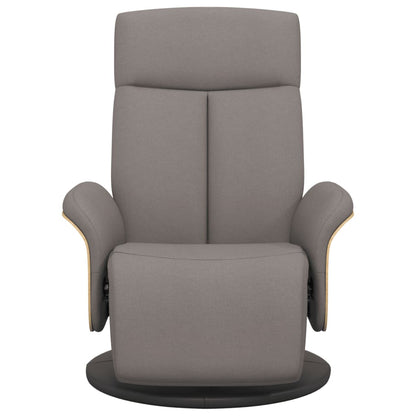 Relaxsessel mit Fußteil Taupe Stoff