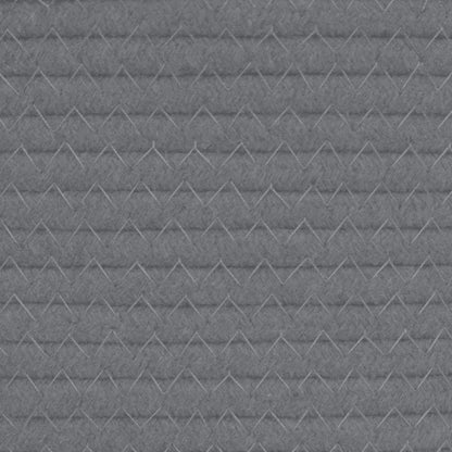 Aufbewahrungskorb Grau und Weiß Ø49x65 cm Baumwolle