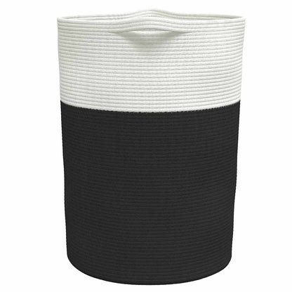 Aufbewahrungskorb Schwarz und Weiß 49x65 cm Baumwolle