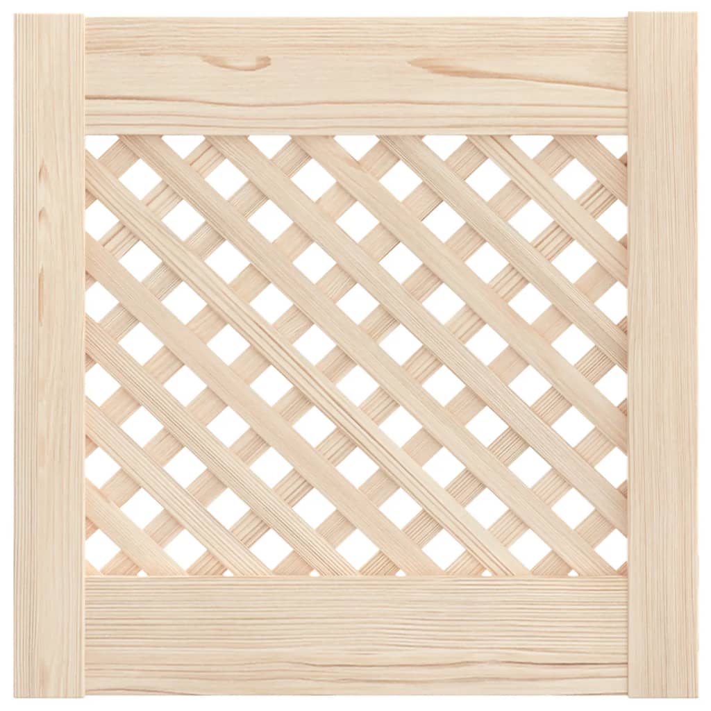 Schranktüren 2 Stk. Gitter-Design 39,5x39,5cm Massivholz Kiefer