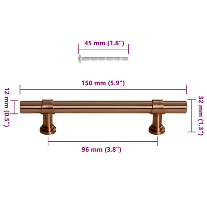 Möbelgriffe 10 Stk. Bronzen 96 mm Edelstahl