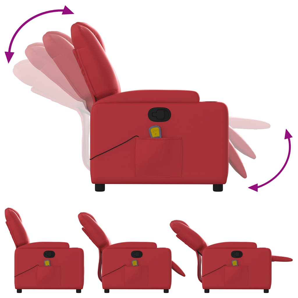 Massagesessel Rot Kunstleder