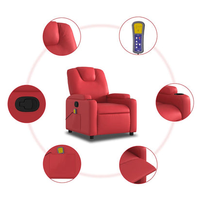 Massagesessel Rot Kunstleder