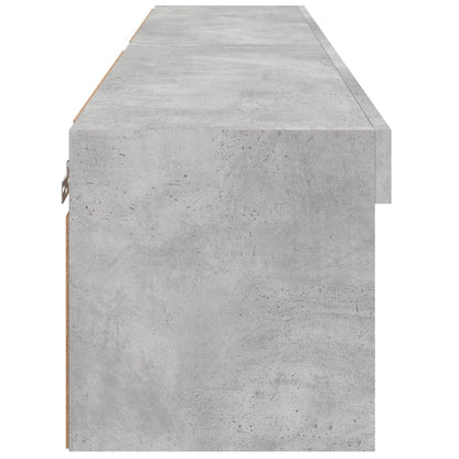 TV-Schränke mit LED-Leuchten 2 Stk. Betongrau 60x30x30 cm