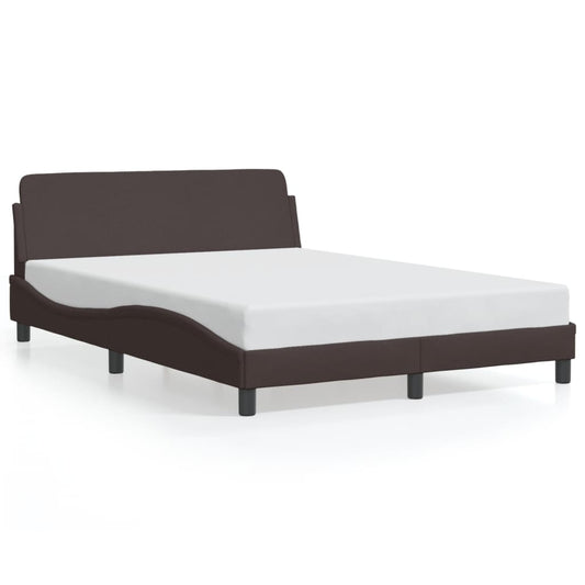 Bettgestell "Dover" Dunkelbraun 140x200 cm Stoff