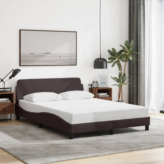 Bettgestell "Dover" Dunkelbraun 140x200 cm Stoff