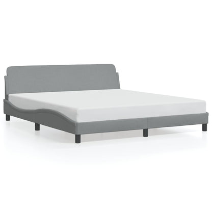 Bettgestell "Dover" Hellgrau 180x200 cm Stoff