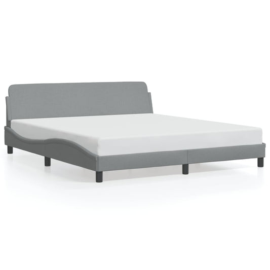 Bettgestell "Dover" Hellgrau 180x200 cm Stoff