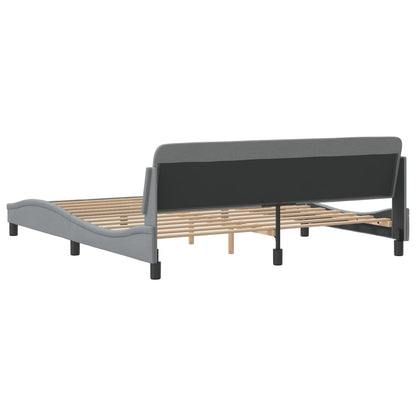 Bettgestell "Dover" Hellgrau 180x200 cm Stoff