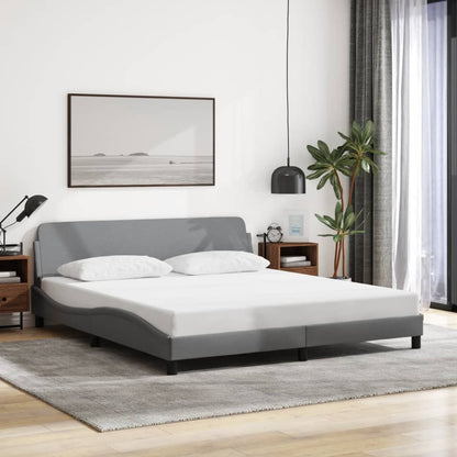 Bettgestell "Dover" Hellgrau 180x200 cm Stoff