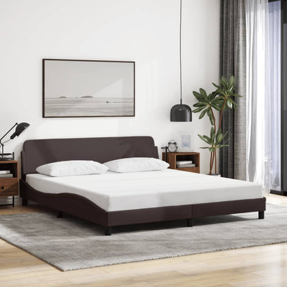 Bettgestell "Dover" Dunkelbraun 180x200 cm Stoff