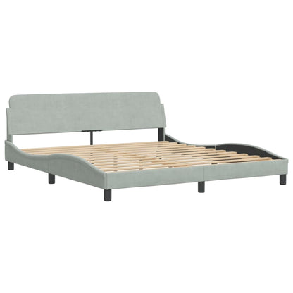 Bettgestell "Dover" Hellgrau 180x200 cm Samt