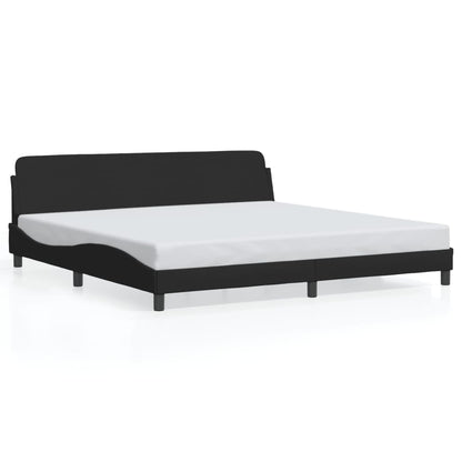 Bettgestell "Dover" Schwarz 200x200 cm Stoff