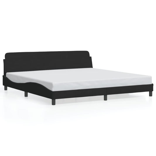 Bettgestell "Dover" Schwarz 200x200 cm Samt