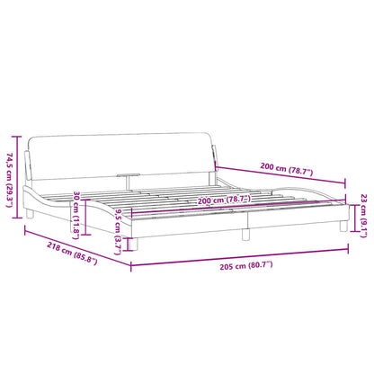 Bettgestell "Dover" Schwarz 200x200 cm Kunstleder