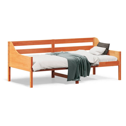 Tagesbett ohne Matratze Wachsbraun 75x190 cm Massivholz Kiefer