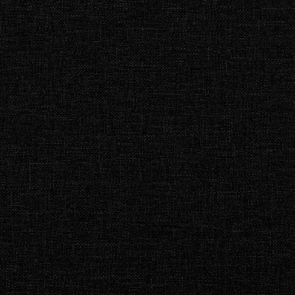 Schlafsofa 2-Sitzer mit Fußhocker Schwarz Stoff
