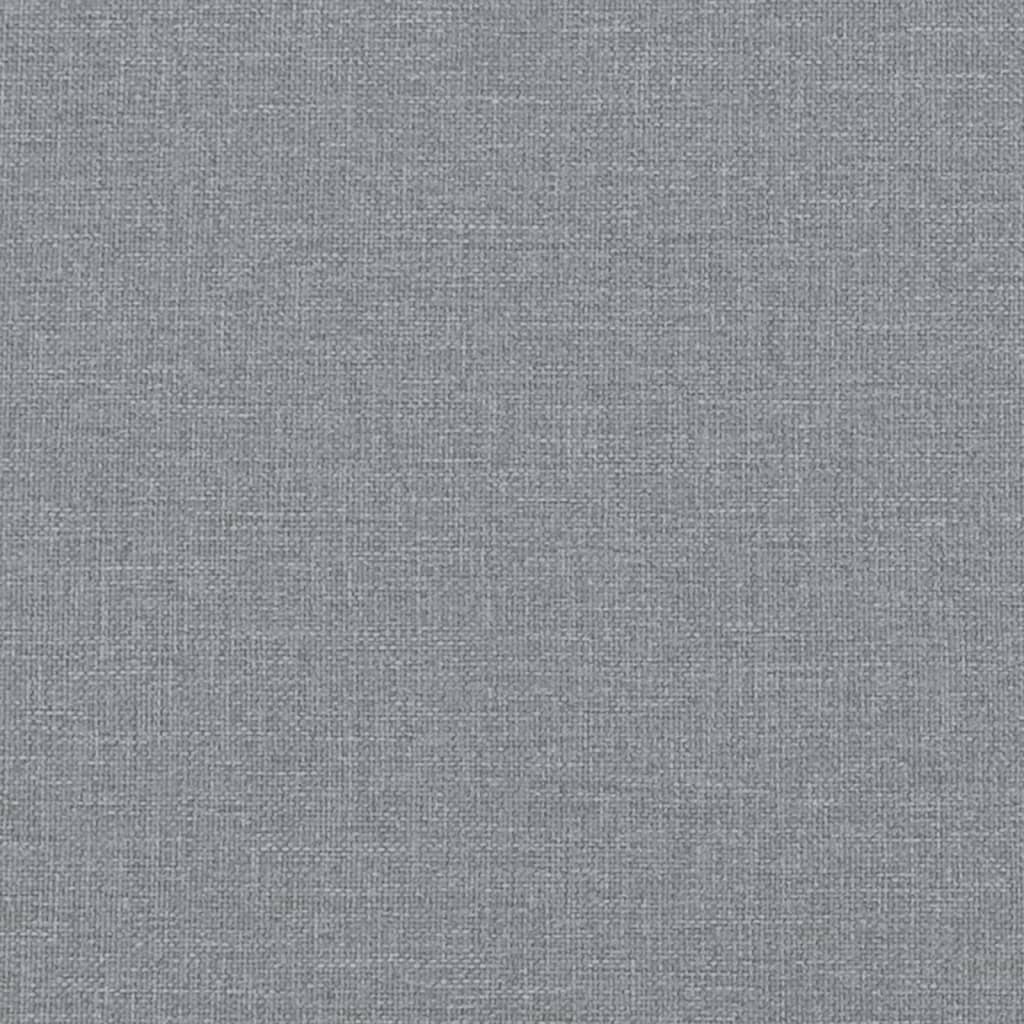 Schlafsofa 2-Sitzer mit Fußhocker Hellgrau Stoff