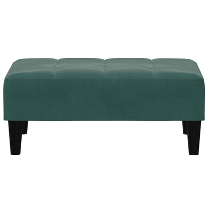 Schlafsofa 2-Sitzer mit Fußhocker Dunkelgrün Samt